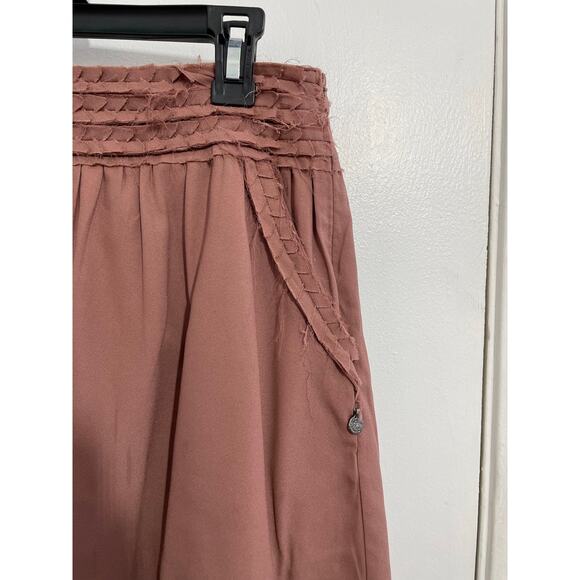 Maison Scotch Mini Skirt Small Pink Ruffled Romantic Swiftie Fairy Boho - Picture 2 of 7